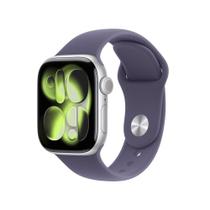 Apple Watch Series 11 GPS + Cellular - Caixa prateada de alumínio 42 mm - Pulseira esportiva roxo-névoa P/M