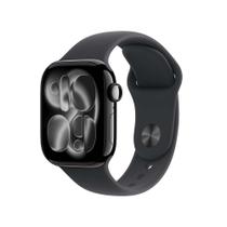 Apple Watch Series 11 GPS + Cellular - Caixa preta brilhante de alumínio 42 mm - Pulseira esportiva preta M/G