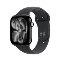 Apple Watch Series 11 GPS + Cellular - Caixa preta brilhante de alumínio 46 mm - Pulseira esportiva preta M/G