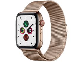 Apple Watch Series 5 (GPS + Cellular) 44mm Caixa - Dourada Aço Inoxidável Pulseira Estilo Milanês