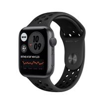 Apple Watch Series 6 (GPS) 40mm caixa cinza-espacial de alumínio com pulseira esportiva Nike cinza-carvão/preta