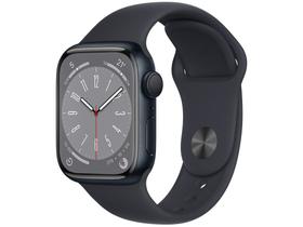 Apple Watch Series 8 41mm GPS Caixa Meia-noite Alumínio Pulseira Esportiva Meia-noite
