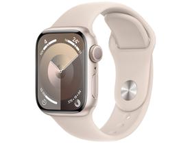 Apple Watch Series 9 GPS Caixa Estelar de Alumínio 41mm Pulseira Esportiva Estelar M/G