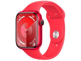 Apple Watch Series 9 GPS + Cellular Caixa (PRODUCT)RED de Alumínio 45mm Pulseira Esportiva (PRODUCT)RED P/M