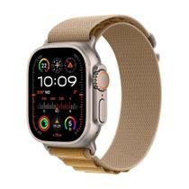 Apple Watch Ultra 2 GPS + Cellular, Caixa Natural de Titânio de 49 mm, Pulseira Loop Alpina Canela, Tamanho M - MX4F3BE/A