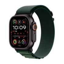 Apple Watch Ultra 2 GPS + Cellular, Caixa Preta de Titânio de 49 mm, Pulseira Loop Alpina Verde Escura, Tamanho M - MX4R3BE/A Apple Watch Ultra 2 GPS + Cellular, Caixa Preta de Titânio de 49 mm, Pulseira Loop Alpina Verde Escura, Tamanho M - MX4R3BE/A