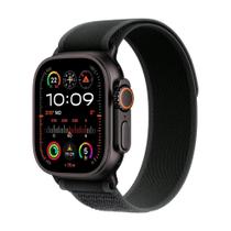 Apple Watch Ultra 2 GPS + Cellular, Case Preta de Titânio de 49 mm, Pulseira Loop Trail Preta M/G - MX4V3BE/A