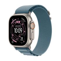 Apple Watch Ultra 3 GPS + Cellular - Caixa natural de titânio 49 mm - Pulseira loop Alpina azul-clara M