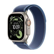 Apple Watch Ultra 3 GPS + Cellular - Caixa natural de titânio 49 mm - Pulseira loop Trail azul/azul-brilhante M/G