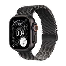 Apple Watch Ultra 3 GPS + Cellular - Caixa preta de titânio 49 mm - Pulseira preta estilo milanês de titânio G