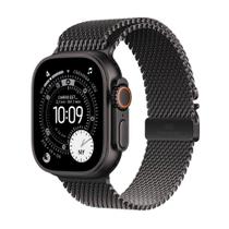Apple Watch Ultra 3 GPS + Cellular - Caixa preta de titânio 49 mm - Pulseira preta estilo milanês de titânio P
