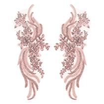 Applique Patch MECCANIXITY Strass feito à mão 35x12cm rosa Applique Patch MECCANIXITY Strass feito à mão 35x12cm rosa