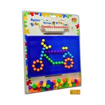 Aprenda Brincando Quadro Desenhos Modelo 1 DM Toys Azul Brinquedo de Encaixe Didatico Recreativo Aprenda Brincando Quadro Desenhos Modelo 1 DM Toys Azul Brinquedo de Encaixe Didatico Recreativo