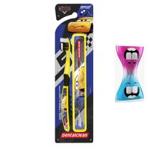 Aprenda escovar dentinhos no tempo correto CARROS amarelo