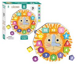 Aprendendo as Horas Brinquedo Educativo Infantil Relógio Leãozinho Feito em Madeira 15 Peças Aprendendo as Horas Brinquedo Educativo Infantil Relógio Leãozinho Feito em Madeira 15 Peças
