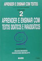 Aprender E Ensinar Com Textos Didaticos E Paradidaticos - Volume 2 - cortez