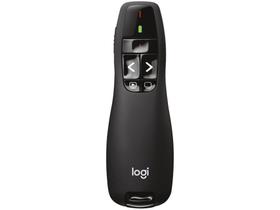 Apresentador sem Fio Logitech R400 com Laser USB - Alcance de 10m