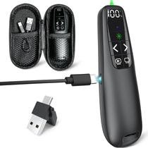 Apresentador sem fio UBUYONE com ponteiro verde USB-C Apresentador sem fio UBUYONE com ponteiro verde USB-C