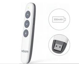 Apresentador Slide Apontador Laser Premium Controle Sem Fio Exbom Lpt8li