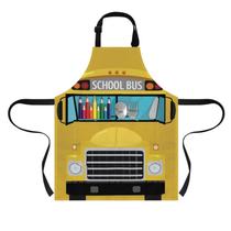 Apron doginthehole School Bus Kids para meninas e meninos de 3 anos ou mais
