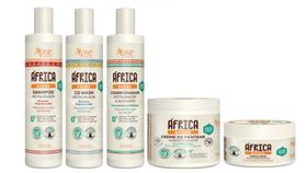 Apse África Baobá Shampoo e Condicionador e Co Wash e Creme de Pentear e Máscara