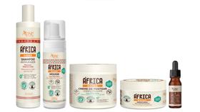 Apse África Baobá Shampoo e Creme de Pentear e Máscara e Mousse e Óleo Vegetal - Apse Cosmetics