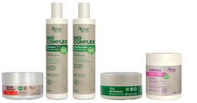 Apse Bio Complex Shampoo e Condicionador e Máscara + Vegan Protein Máscara + Cachos Ativador - Apse Cosmetics