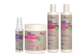 Apse Cachos Shampoo E Condicionador E Ativador De Cachos + Sérum Reparador - Apse Cosmetics