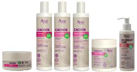 Apse Cachos Shampoo E Condicionador E Máscara E Ativador De Cachos E Gelatina + Bb Cream - Apse Cosmetics