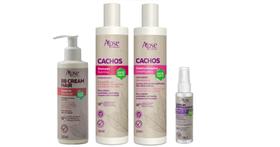 Apse Cachos Shampoo e Gelatina + BB Cream + Sérum Reparador