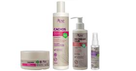 Apse Cachos Shampoo e Máscara + BB Cream + Sérum Reparador