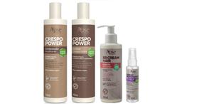 Apse Crespo Power Co Wash e Condicionador e BB Cream e Sérum Reparador