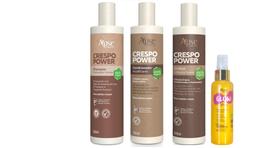 Apse Crespo Power Shampoo + Co Wash + Condicionador + Glow Spray