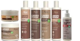 Apse Crespo Power Shampoo + Co Wash + Creme De Pentear + Gelatina + Condicionador + Mascara + Bb Cream