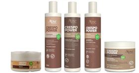 Apse Crespo Power Shampoo + Co Wash + Gelatina + Mascara + Creme De Pentear