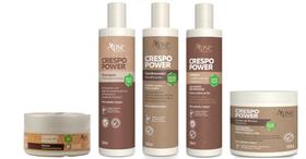 Apse Crespo Power Shampoo + Condicionador + Gelatina + Mascara + Creme De Pentear