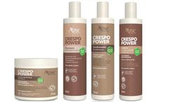 Apse Crespo Power Shampoo e Condicionador e Gelatina e Creme De Pentear