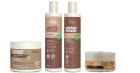 Apse Crespo Power Shampoo + Gelatina + Mascara + Creme De Pentear