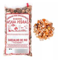 Aqua pedras cascalho de rio 1 kg N 3