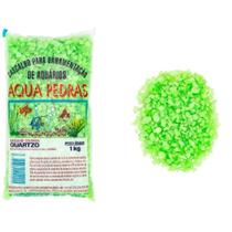 Aqua Pedras Quartzito Verde Fluorescente 1Kg Para Aquários Aqua Pedras Quartzito Verde Fluorescente 1Kg Para Aquários