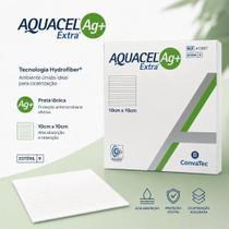 Aquacel Ag+ Extra 10cm X 10cm 4' x 4' Convatec - Caixa com 10 unidades