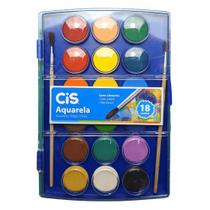 Aquarela 18 Cores Cis com Pincel !