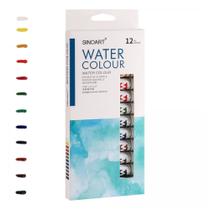 Aquarela em Bisnaga Sinoart 12ml com 12 Cores SFP001 Aquarela em Bisnaga Sinoart 12ml com 12 Cores SFP001