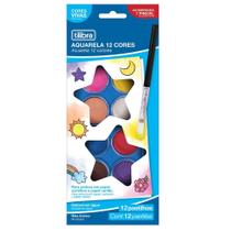 Aquarela em Pastilha 12 Cores + Pincel TILIBRA Aquarela em Pastilha 12 Cores + Pincel TILIBRA