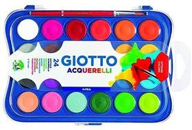 Aquarela em pastilha acquarelli 24 cores - giotto