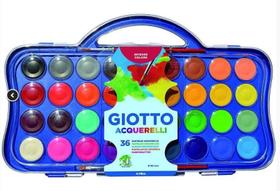 Aquarela em pastilha acquarelli 36 cores - giotto