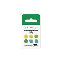 Aquarela Em Pastilha c/ 6 Tonas Cores Da Natureza Artools