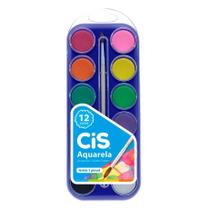 Aquarela em Pastilha CIS - 12 Cores