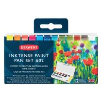 Aquarela em Pastilha Derwent Inktense Estojo 12 Cores Set 02