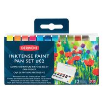 Aquarela em Pastilha Derwent Inktense Estojo 12 Cores Set 02